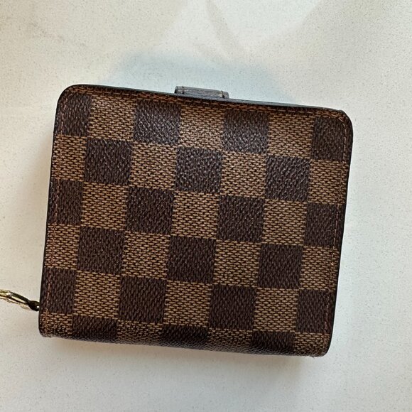 PREOWNED Authentic Louis Vuitton French Wallet (Damier Ebene Canvas) - Picture 2 of 13